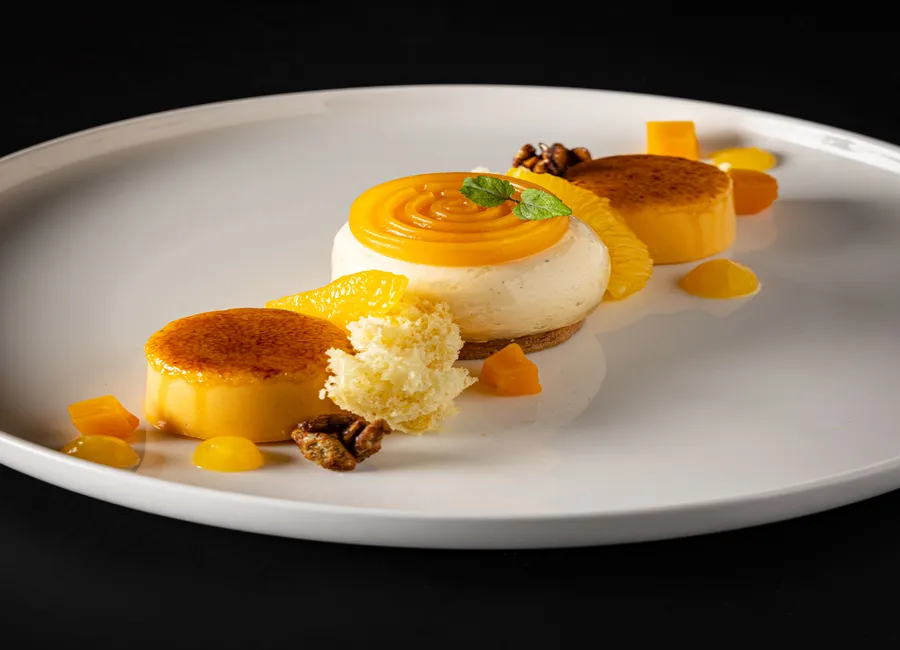 Crèmes brûlées butternut, mousse pain d’épices