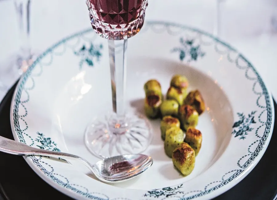 Eau de fenouil gnocchi ciboulette