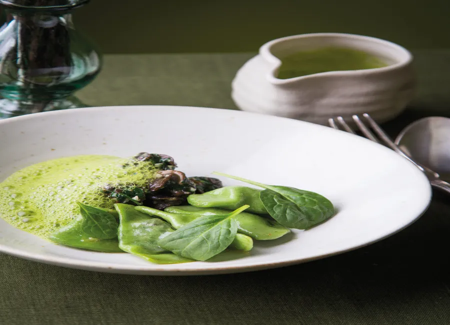 Ravioles d’escargots aux épinards