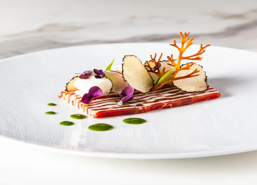 Marbré de bœuf et lard colonnata à la truffe d’été