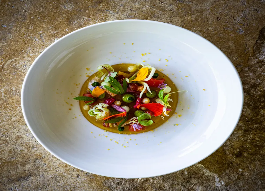 Marinade de sériole brûlée