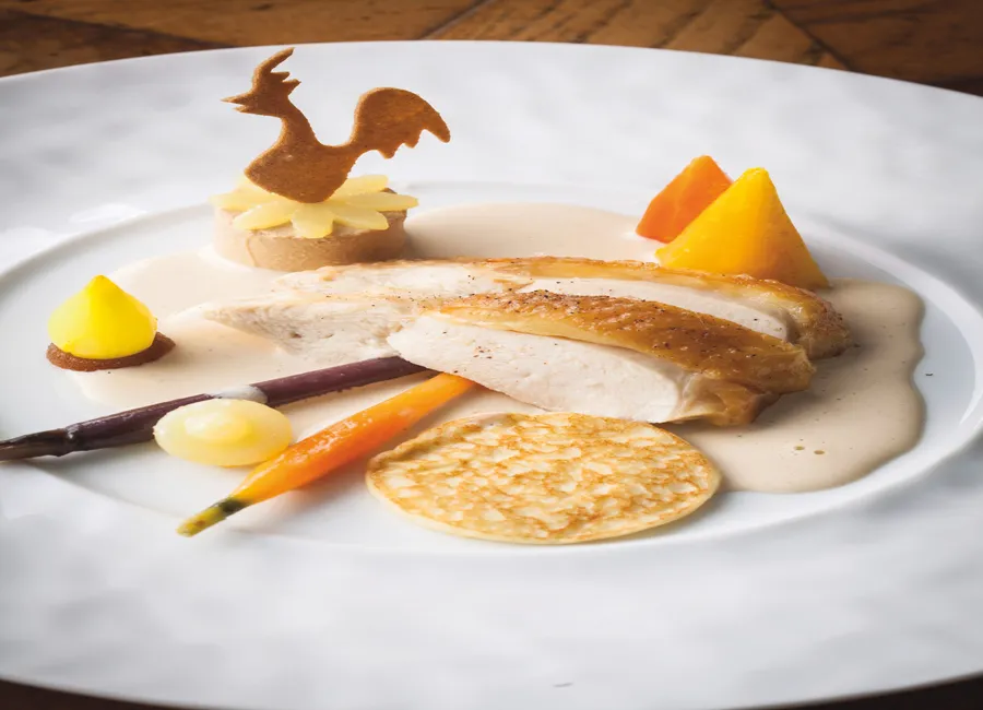 Poularde de bresse au foie gras