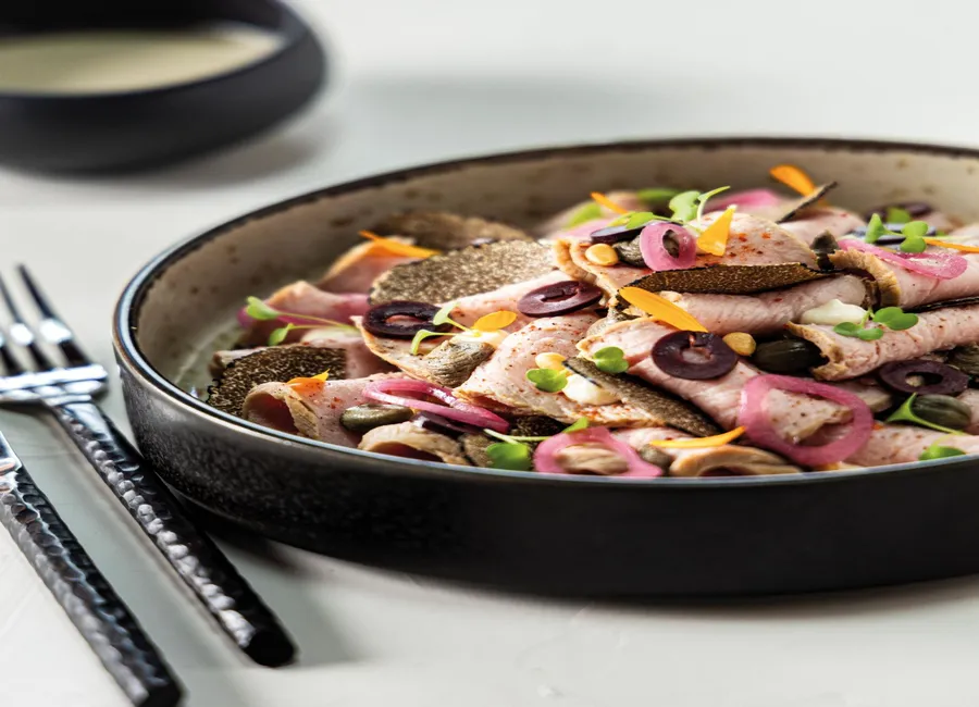 Veau, sauce  à la truffe de bourgogne
