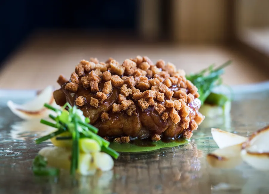 Ris de veau et coulis de sarriette