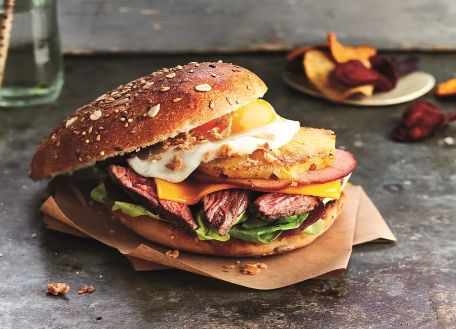 Burgers de hampe de boeuf à l’australienne