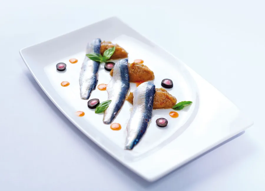Éventail de filets de sardine