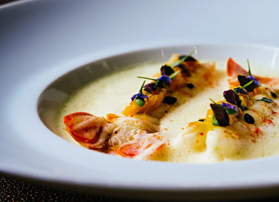 Langoustines royales juste cuites au thym citron