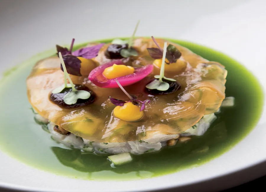 Ceviche de dorade, gelée yuzu