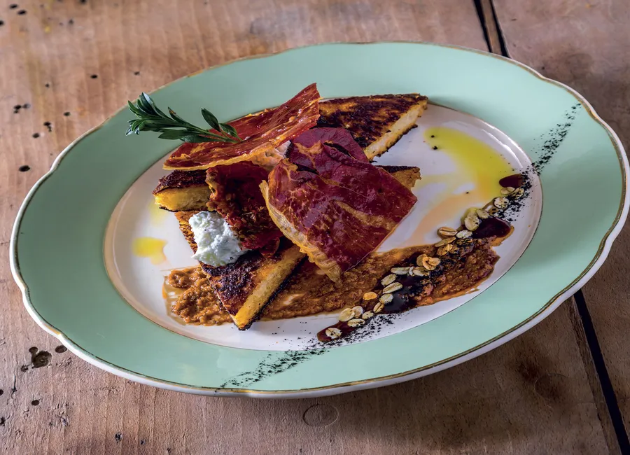 Pain perdu à la tomate et ricotta