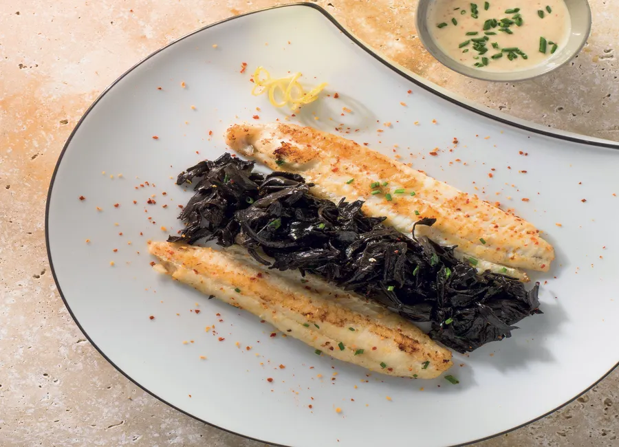 Filet de saint-pierre aux trompettes de la mort