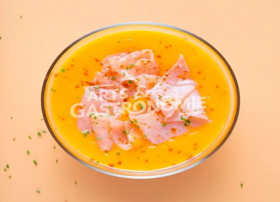 Velouté de butternut et saumon fumé
