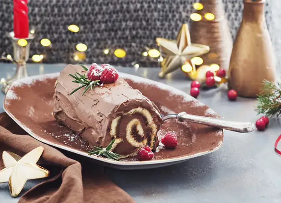 Bûche vegan au chocolat