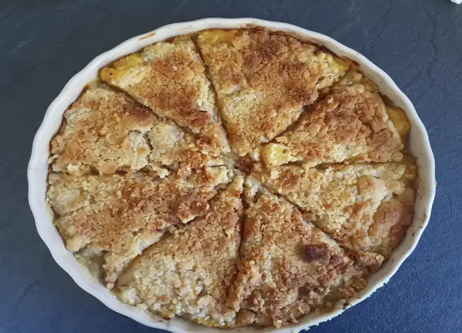 Crumble ananas mangue
