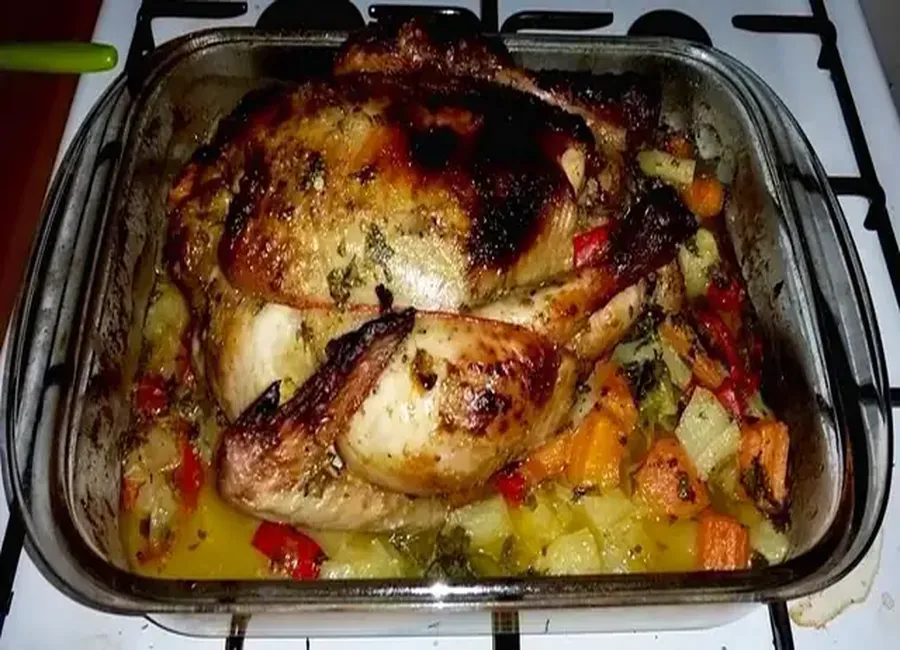 Poulet rôti à la pistache