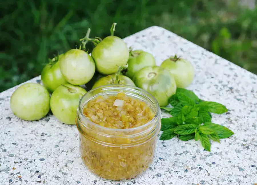 Chutney de tomates vertes maison