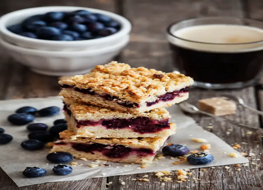 Crumble de myrtilles aux noix