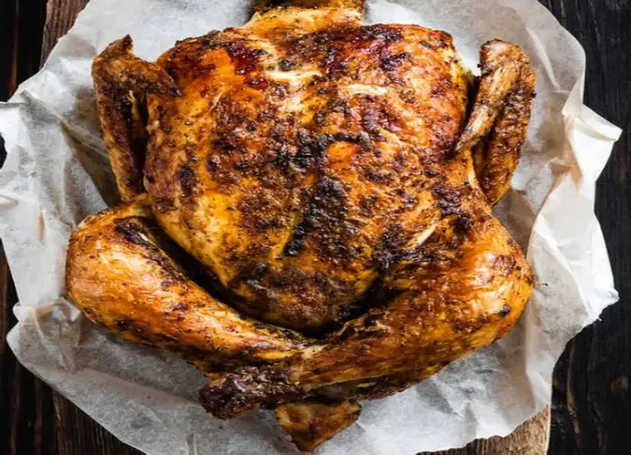 Poulet rôti au miel et aux épices