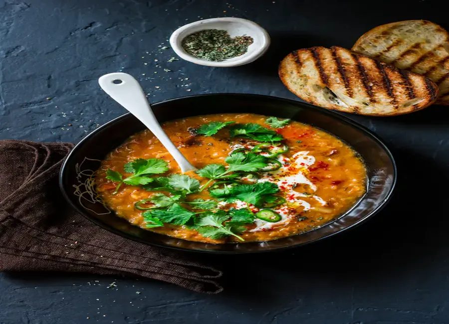 Lentilles corail au curry au thermomix