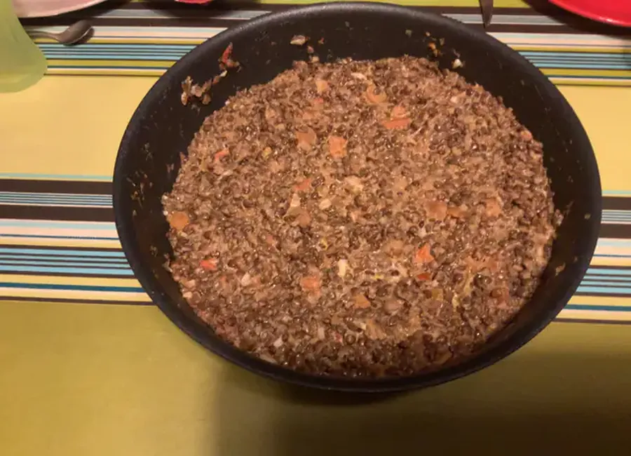 Lentilles à la tomate et au gruyère