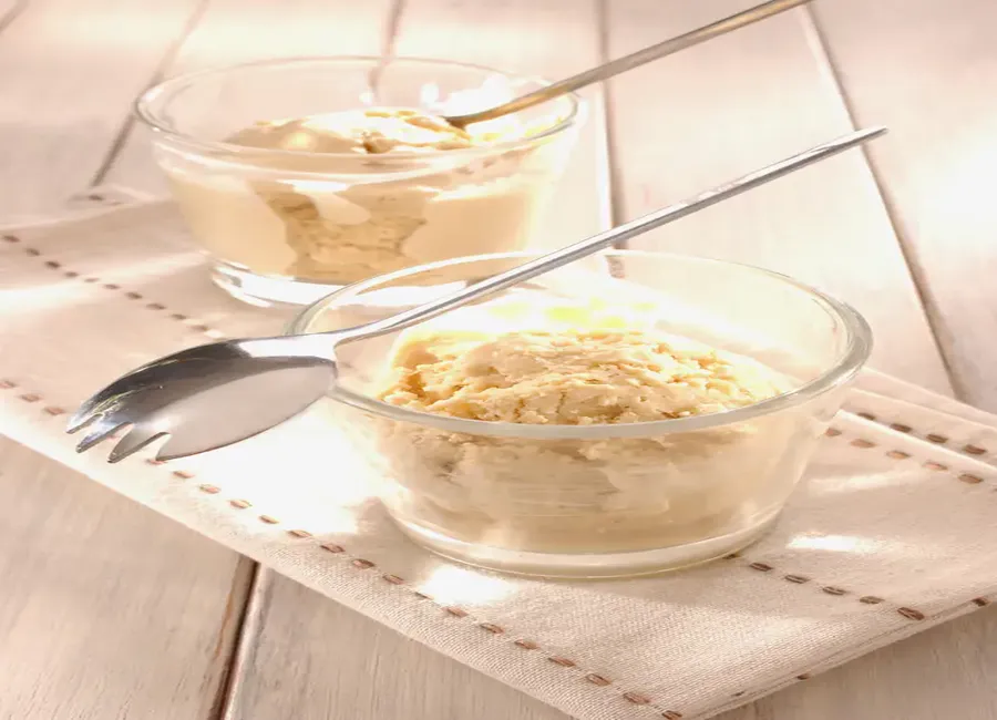 Mousse de petits-suisses au café