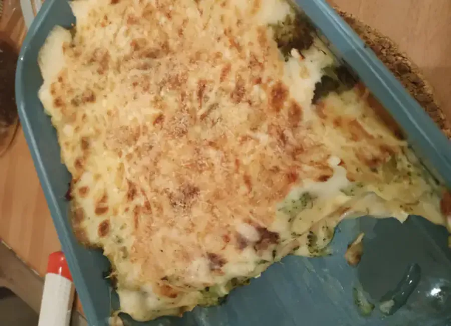 Lasagne aux brocolis et au jambon