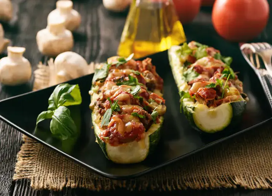 Courgettes farcies au cooking chef