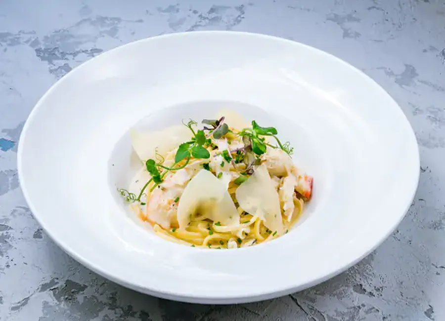 Linguines aux endives et chair d'écrevisse au monsieur cuisine
