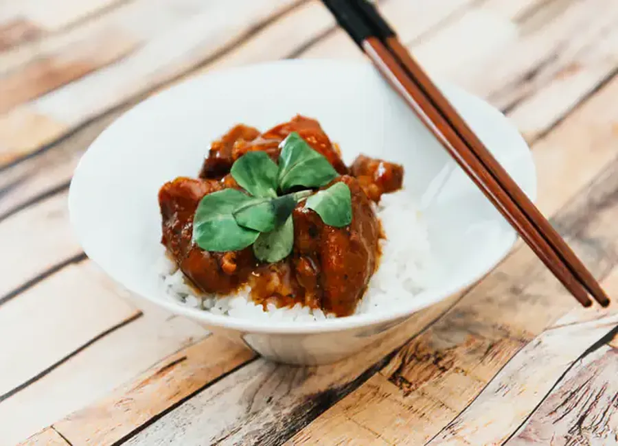 Porc caramel au cooking chef