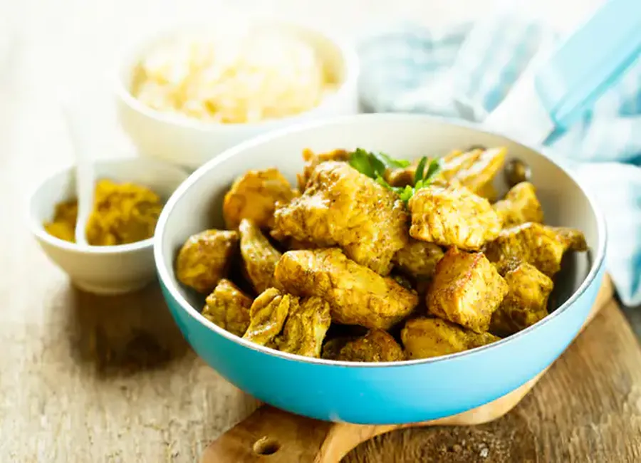 Poulet curry et oignons facile au thermomix