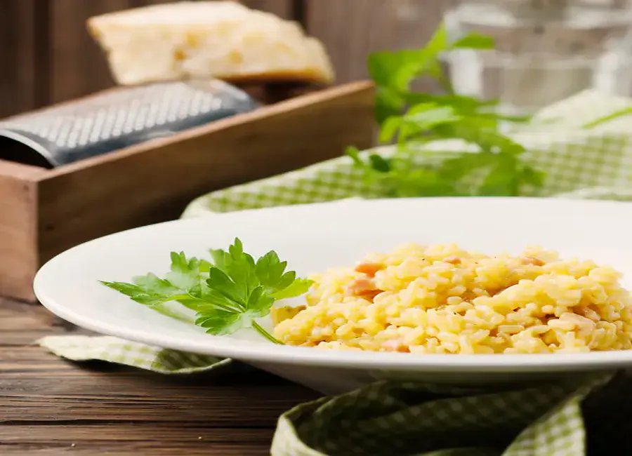 Risotto au parmesan et au jambon au cookeo