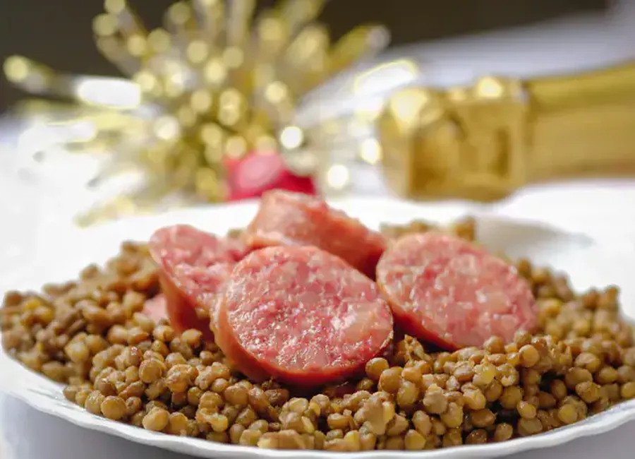 Saucisses aux lentilles au companion