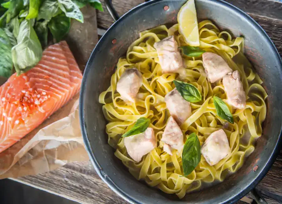 Tagiatelles au saumon frais au companion