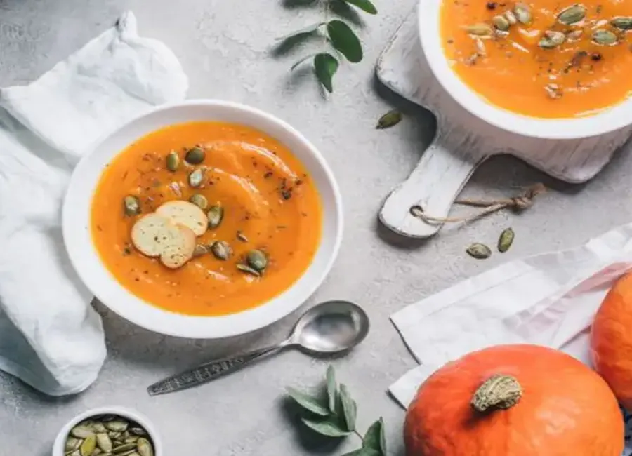 Velouté de potimarron aux châtaignes