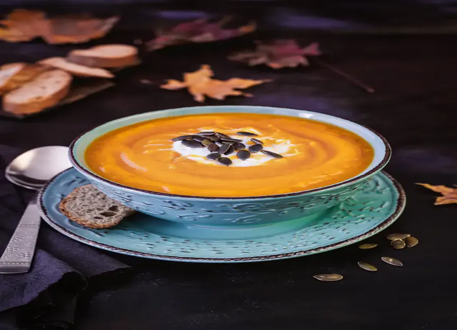 Velouté de potimarron, son potiron et leur foie gras