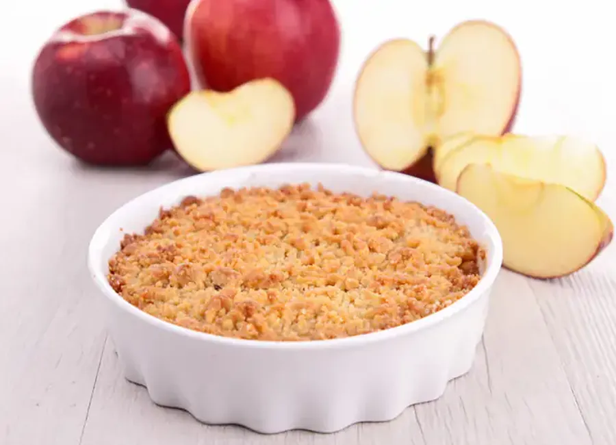 Crumble aux pommes au companion
