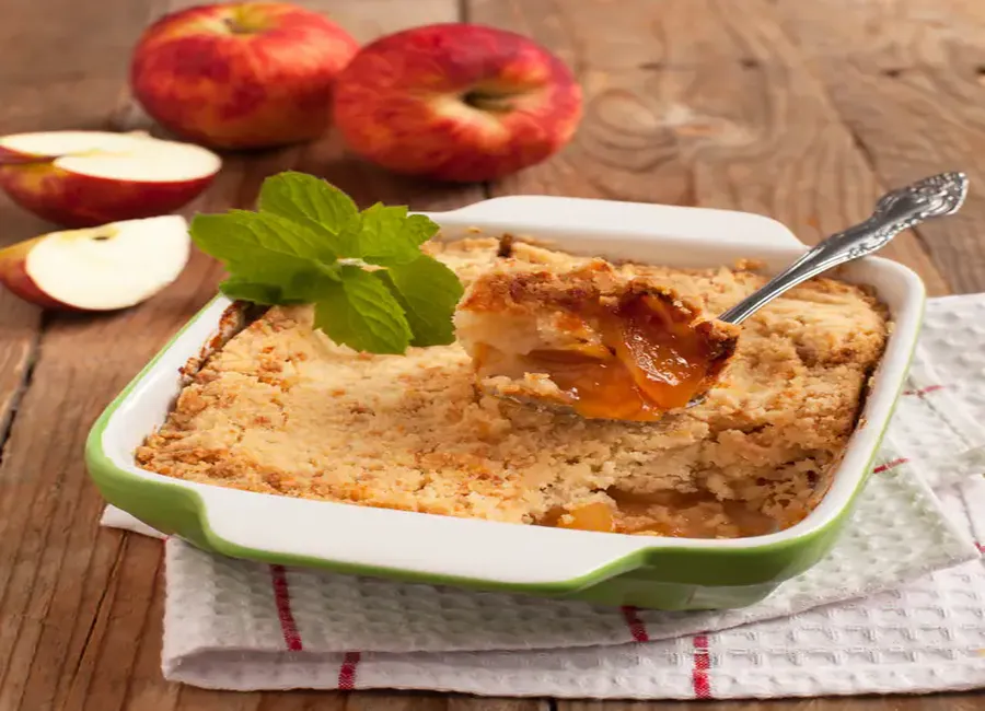 Crumble aux pommes au cooking chef