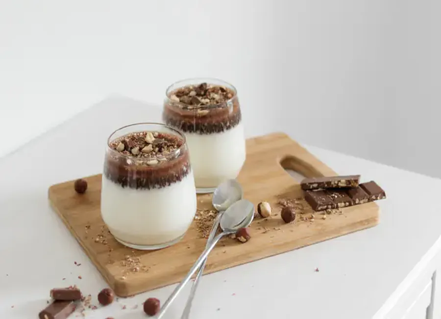 Panna cotta duo de chocolats au companion