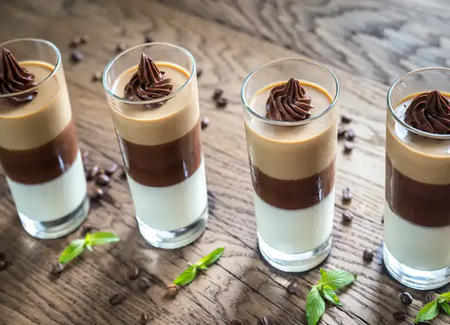Panna cotta duo de chocolats au monsieur cuisine
