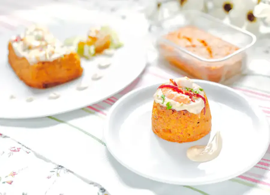 Flan au crabe sauce ciboulette au cookeo