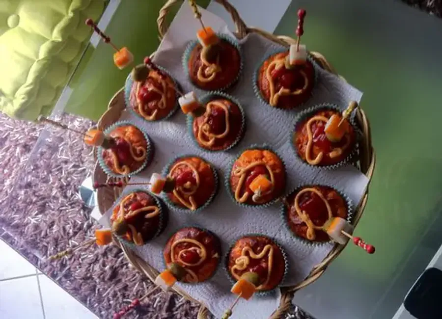 Minis cakes surimi courgette