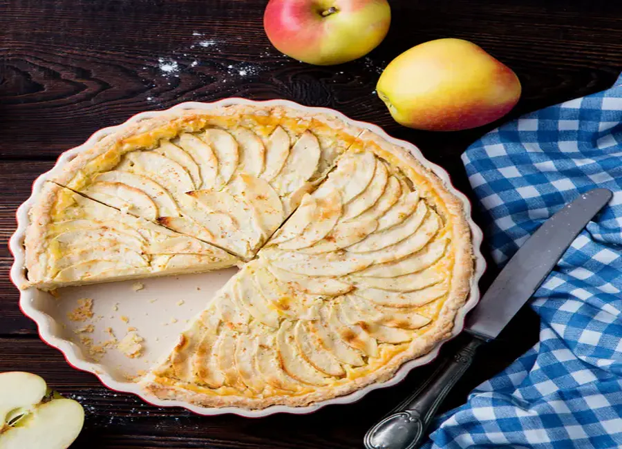 Tarte aux pommes et frangipane