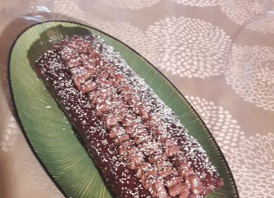 Bûche coco chocolat facile - façon bounty