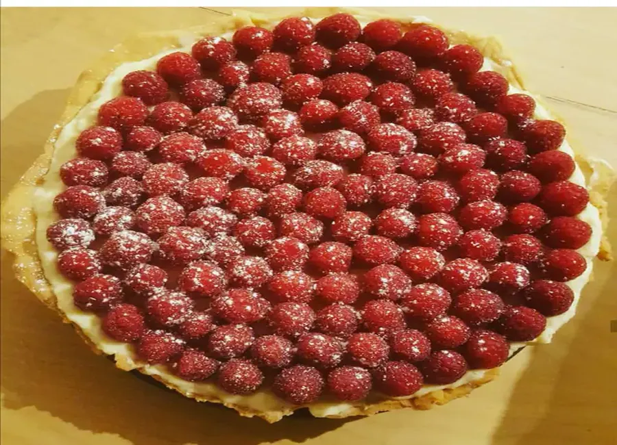 Tarte coco-framboise