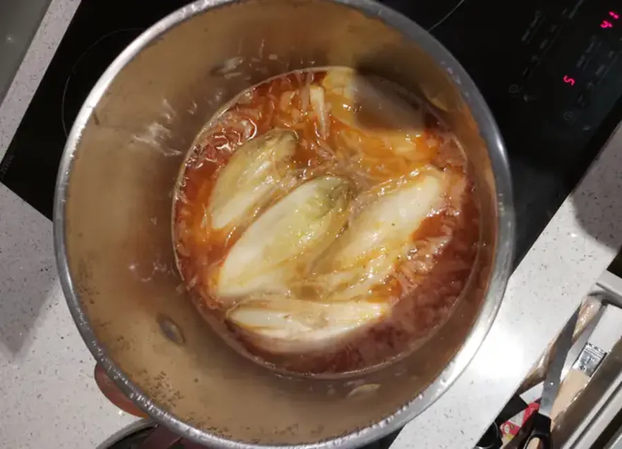 Endives braisées au chorizo