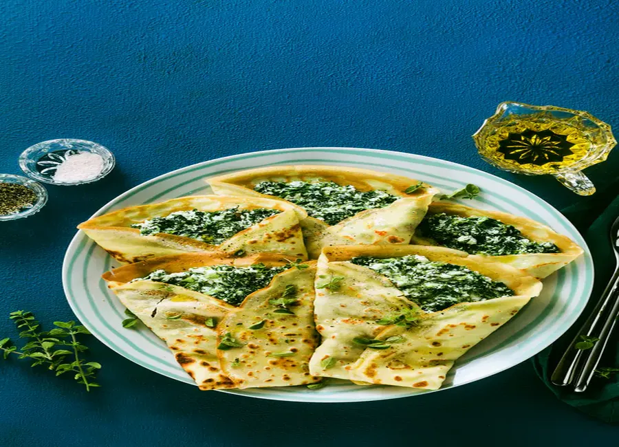 Crêpes aux épinards frais et ricotta
