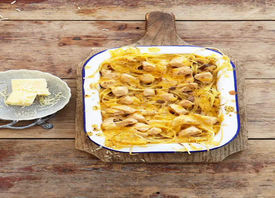 Gratin de pâtes au poulet