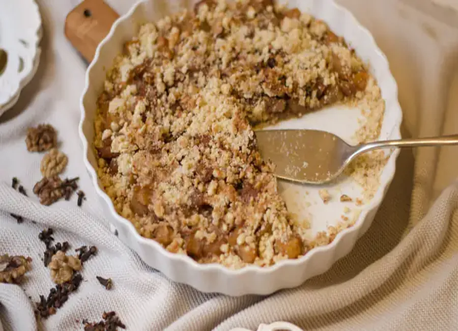 Tarte crumble aux pommes