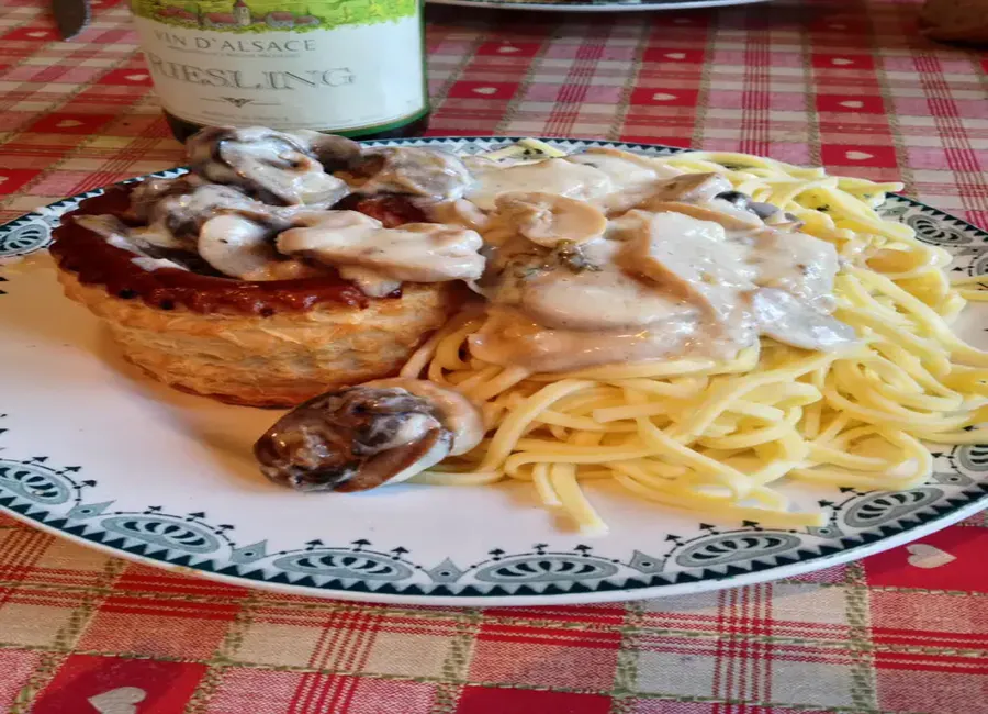 Vol-au-vent d'escargots au riesling