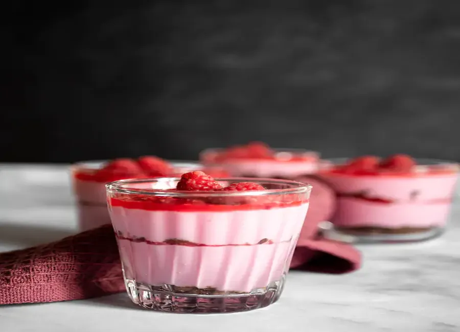 Cheesecake de saint valentin à la framboise