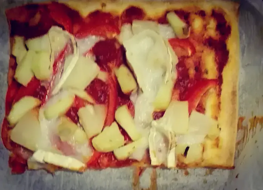 Pizza végétarienne revisitée de little floflo